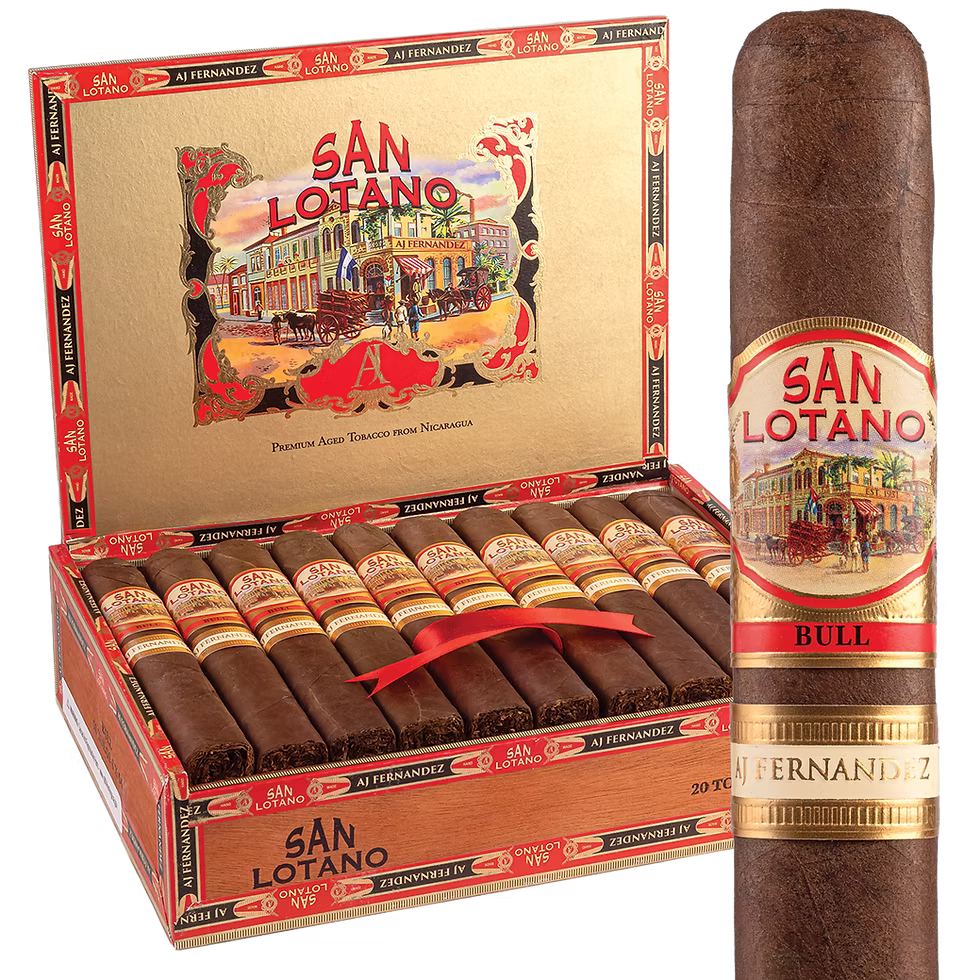 San Lotano The Bull cigar box and single cigar